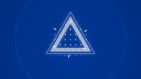 Abstract Geometric Animation on Blue Background
