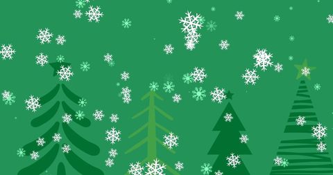 Falling Snowflakes With Festive Christmas Tree Backdrop - Download Free Stock Images Pikwizard.com