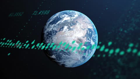 Digital Financial Network Around Rotating Earth