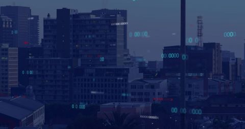 Advanced Technology and Digital Data Over Urban Cityscape - Download Free Stock Images Pikwizard.com
