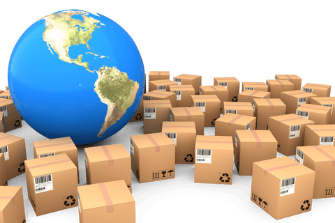 transparent globe and cardboard boxes symbolizing global shipping - Download Free Stock Videos Pikwizard.com