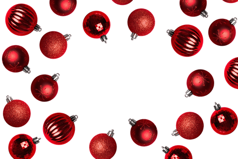 Transparent Red Christmas Baubles Festive Border Design - Download Free Stock Videos Pikwizard.com