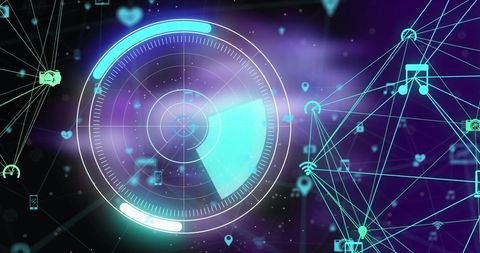 Innovative Digital Network with Scanning Interface - Download Free Stock Images Pikwizard.com