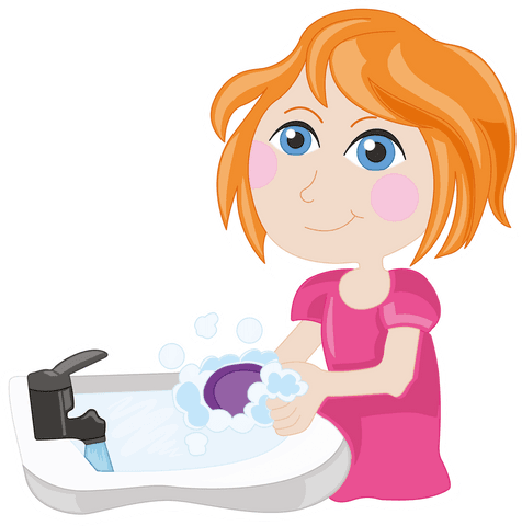 happy child washing dishes transparent background illustration - Download Free Stock Videos Pikwizard.com