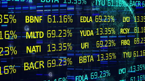 Digital Display of Stock Market Trends and Statistics