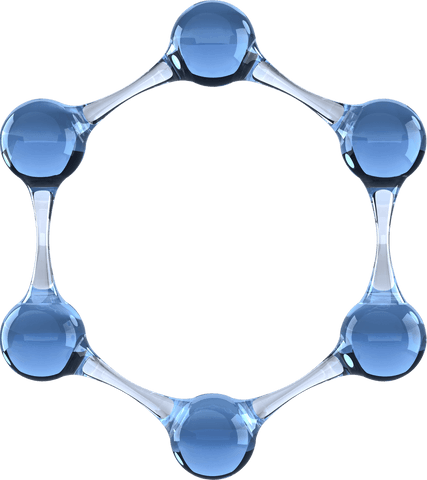 transparent molecule model forming circular structure in blue - Download Free Stock Videos Pikwizard.com
