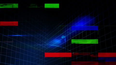 Dynamic Grid with Digital Flickering Rectangles