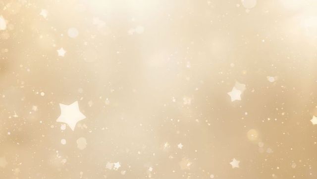 Shimmering Golden Star Bokeh Backdrop Featuring Soft Gradient, Sparkles, Dreamy Glow
