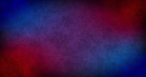 Red and blue dotted abstract background with gradient effects