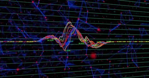 Financial Data Visualization with Network of Connections - Download Free Stock Images Pikwizard.com