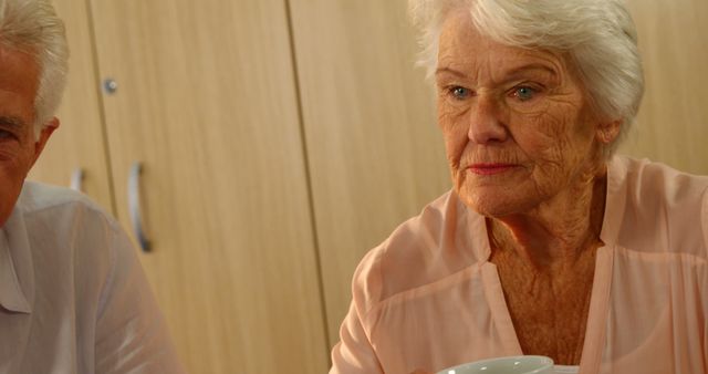 Senior Woman Drinking Coffee at Nursing Home - Download Free Stock Images Pikwizard.com