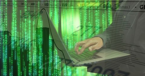 Data Processing with Digital Interface and Laptop Use - Download Free Stock Images Pikwizard.com