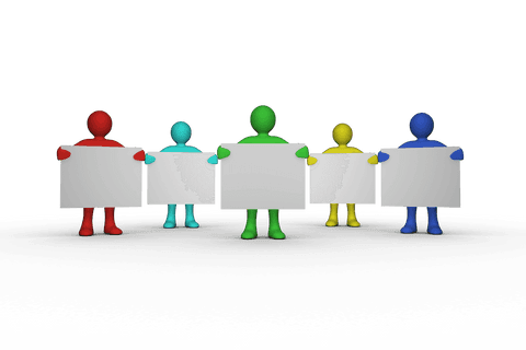 transparent figures holding blank signs in empty space - Download Free Stock Videos Pikwizard.com