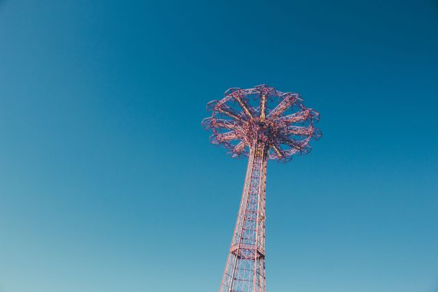 Low angle view of ferris wheel against clear sky - Download Free Stock Photos Pikwizard.com