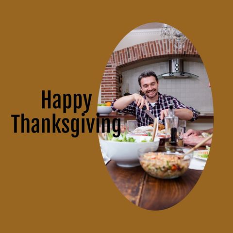 Joyful Thanksgiving Celebration with Family Meal