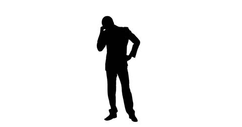 Stressed businessman stakeholder high-stress silhouette