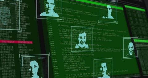 Facial Recognition on Security Terminal with Biometric Scanning - Download Free Stock Images Pikwizard.com
