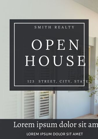 Minimalist Open House Announcement with Home Entrance - Download Free Stock Templates Pikwizard.com