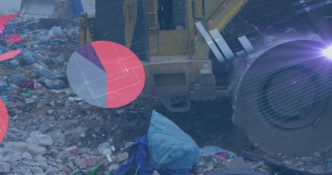 Digital Visualization of Bulldozer at Waste Site Emphasizing Environmental Data Processing - Download Free Stock Images Pikwizard.com