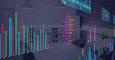 Digital Financial Data Analytics in Modern Office - Download Free Stock Images Pikwizard.com