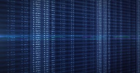 Financial Data Visualization with Numbers on Digital Interface