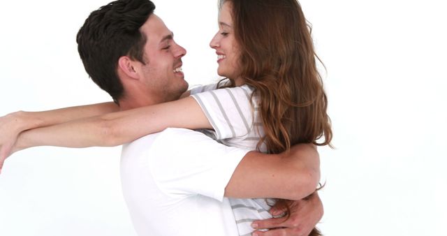 Loving Couple Embracing Each Other Joyfully - Download Free Stock Images Pikwizard.com