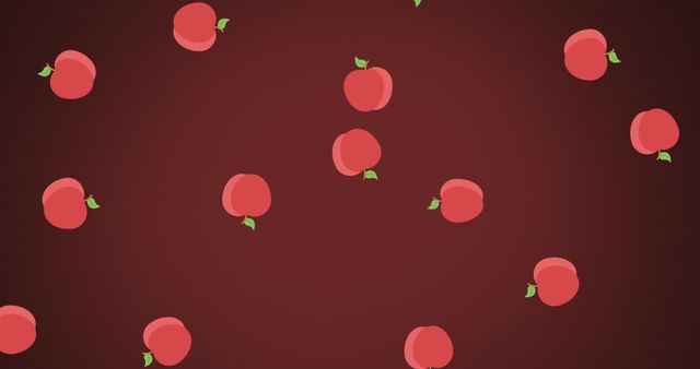 Illustration of Multiple Red Apple Icons on Red Background - Download Free Stock Images Pikwizard.com