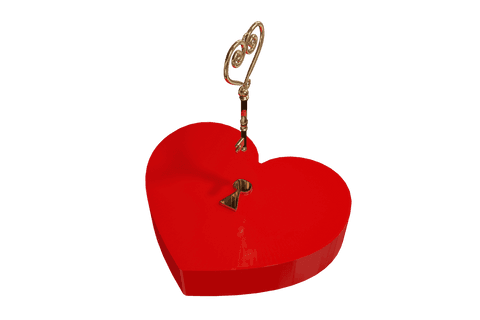 Red Heart with Antique Key on Transparent Background - Download Free Stock Videos Pikwizard.com
