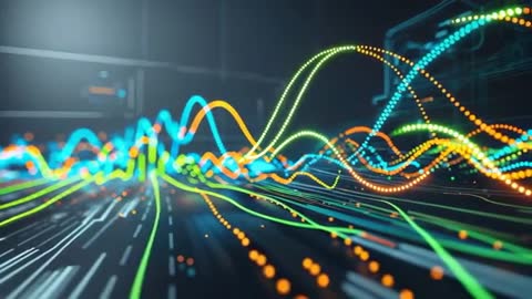 Futuristic Neon Data Streams on Grid Platform