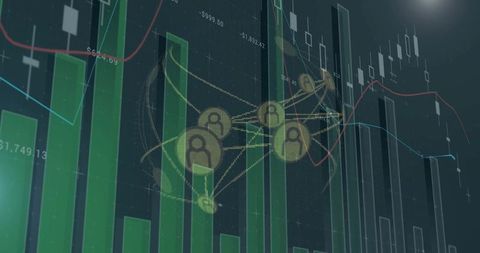 Futuristic Data Analytics and Network Connections on Financial Dashboard