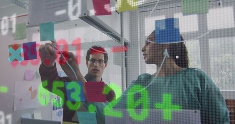 Financial Analysis Team Discussing Strategies in Digital Environment