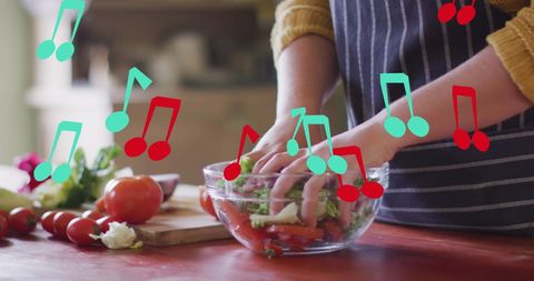 Joyful Cooking Experience with Musical Elements