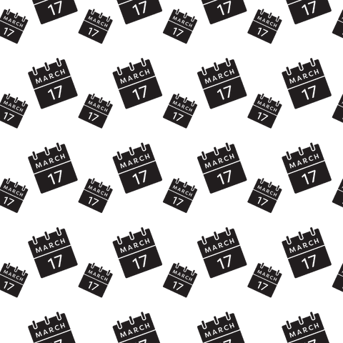 seamless transparent march 17 calendar pattern vector - Download Free Stock Videos Pikwizard.com