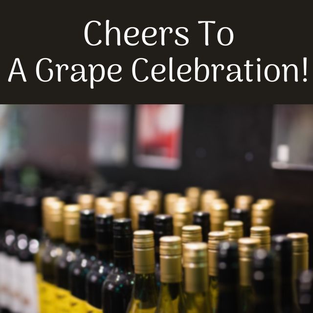 Cheers To A Grape Celebration Over Wine Bottles in Cellar - Download Free Stock Templates Pikwizard.com