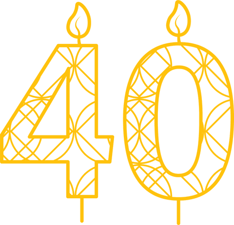 Transparent Yellow 40th Birthday Candle Illustration - Download Free Stock Videos Pikwizard.com