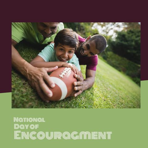 Family Bonding through Rugby on National Day of Encouragement - Download Free Stock Templates Pikwizard.com