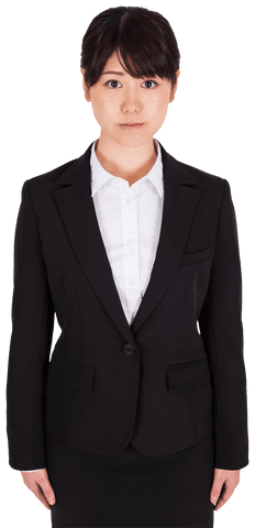 serious asian businesswoman in suit isolated on transparent background - Download Free Stock Videos Pikwizard.com