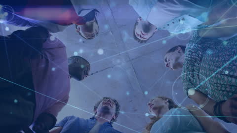 Diverse Team Collaborating with Network Overlay