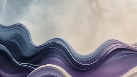 Flowing Waves of Muted Blue and Purple on Digital Canvas