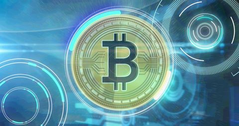 Bitcoin and Digital Circles Representing Cryptocurrency Technology - Download Free Stock Images Pikwizard.com