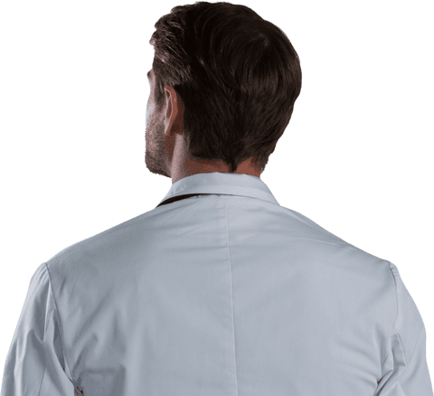 rear of male doctor in lab coattransparent background - Download Free Stock Videos Pikwizard.com
