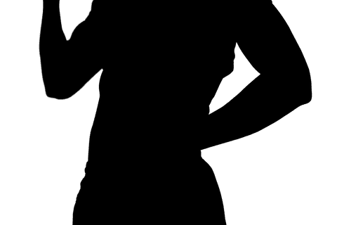 Digital silhouette of man on transparent appearance