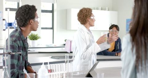 high school students engaging in chemistry lesson - Download Free Stock Images Pikwizard.com