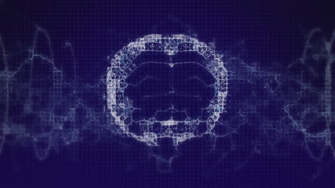 Futuristic Digital Brain Concept with Neural Connections