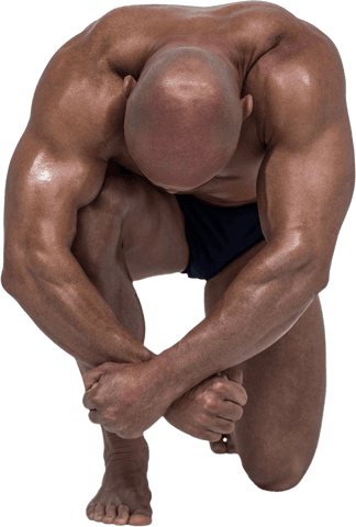 Muscular Man Kneeling Down Transparent Background - Download Free Stock Videos Pikwizard.com
