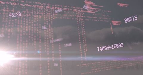 Futuristic Digital Data Over Cosmic Landscape - Download Free Stock Images Pikwizard.com