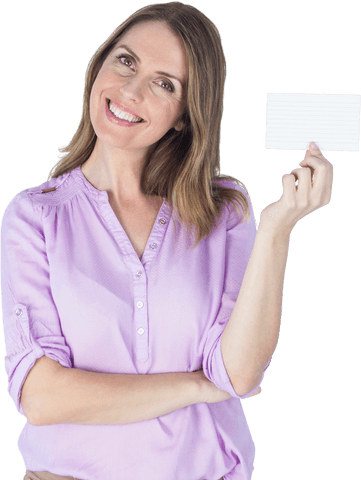 smiling woman holding blank sign transparently displayed - Download Free Stock Videos Pikwizard.com