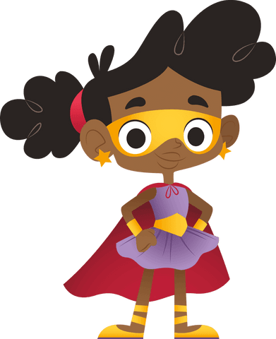 Digital Cute Superhero Girl on Transparent Background - Download Free Stock Videos Pikwizard.com