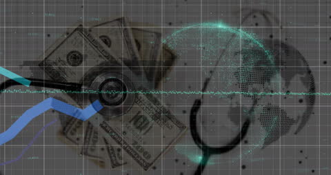 Global Finance and Health Analytics Concept