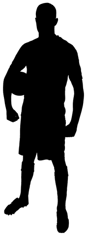 silhouette of male football player running, transparent background - Download Free Stock Videos Pikwizard.com